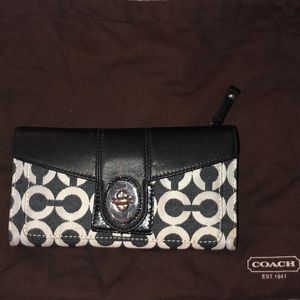 Coach wallet with checkbook wallet